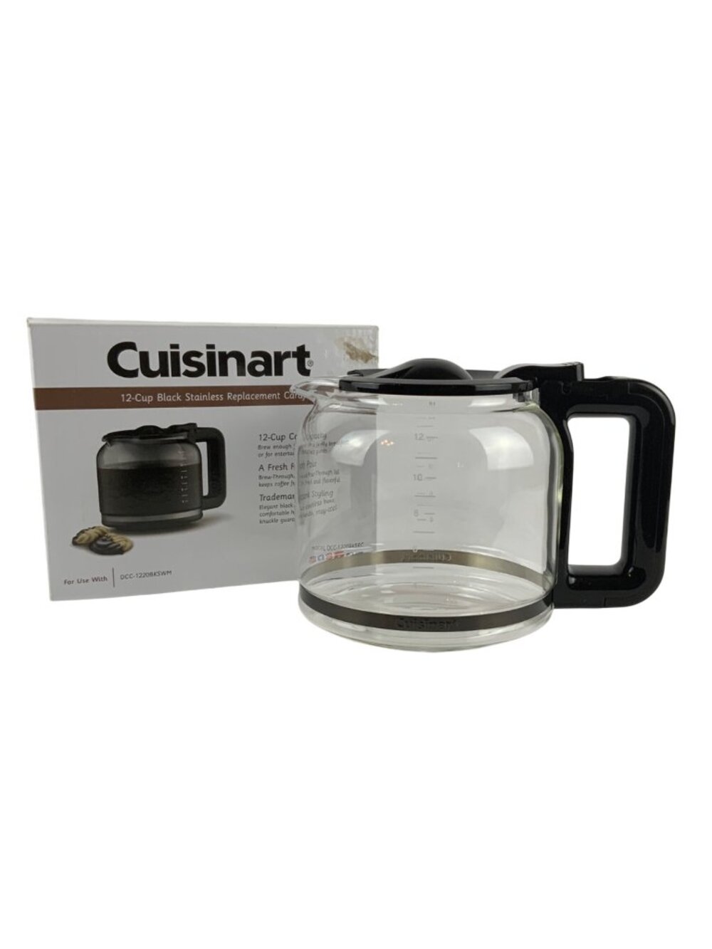 Cuisinart DCC-1220BKSRC 12-Cup Black Replacement Coffee Carafe For DCC-1220BKSWM